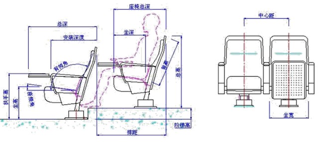 礼堂椅尺寸图