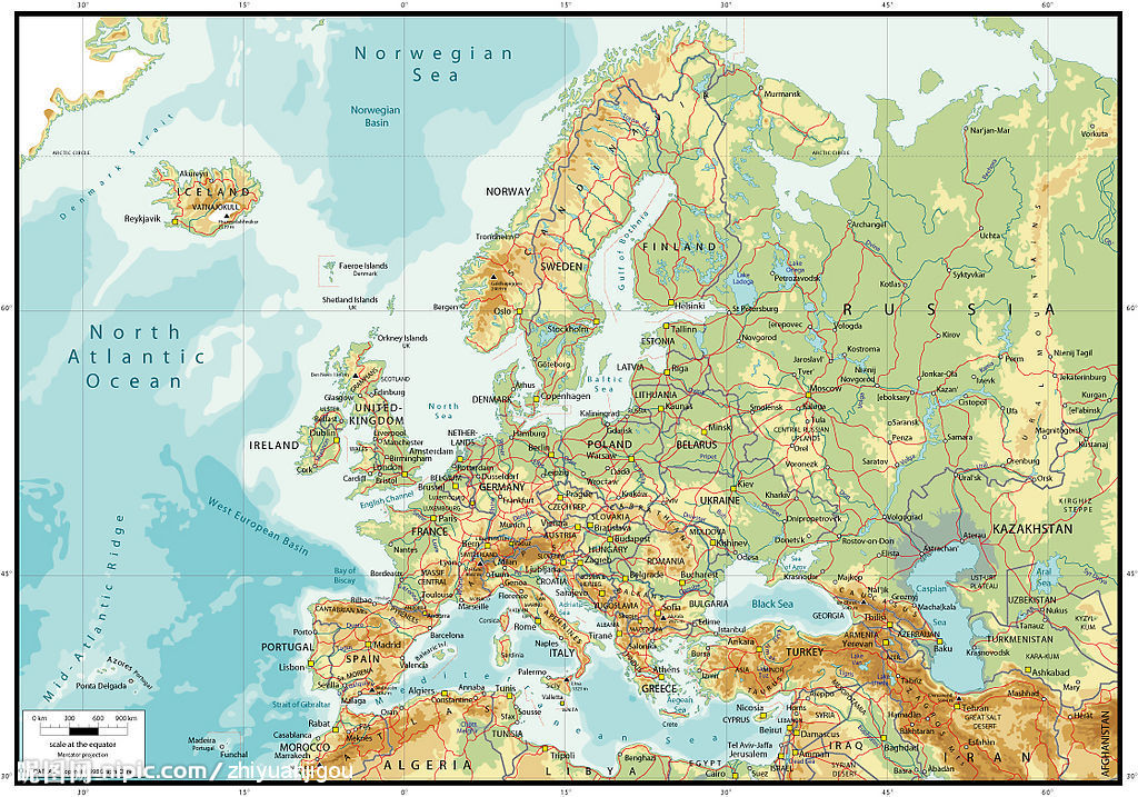 欧洲海域地图